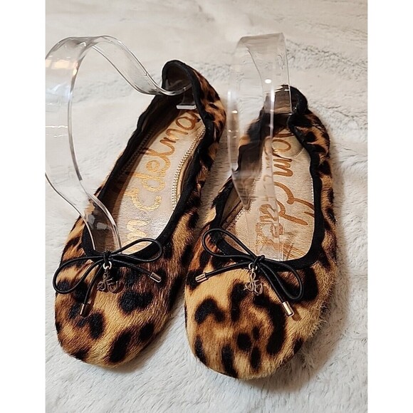 Sam Edelman‎ Womens Shoes Flats Felicia Animal Leopard Print Ballet Slip On 7 - Picture 2 of 6